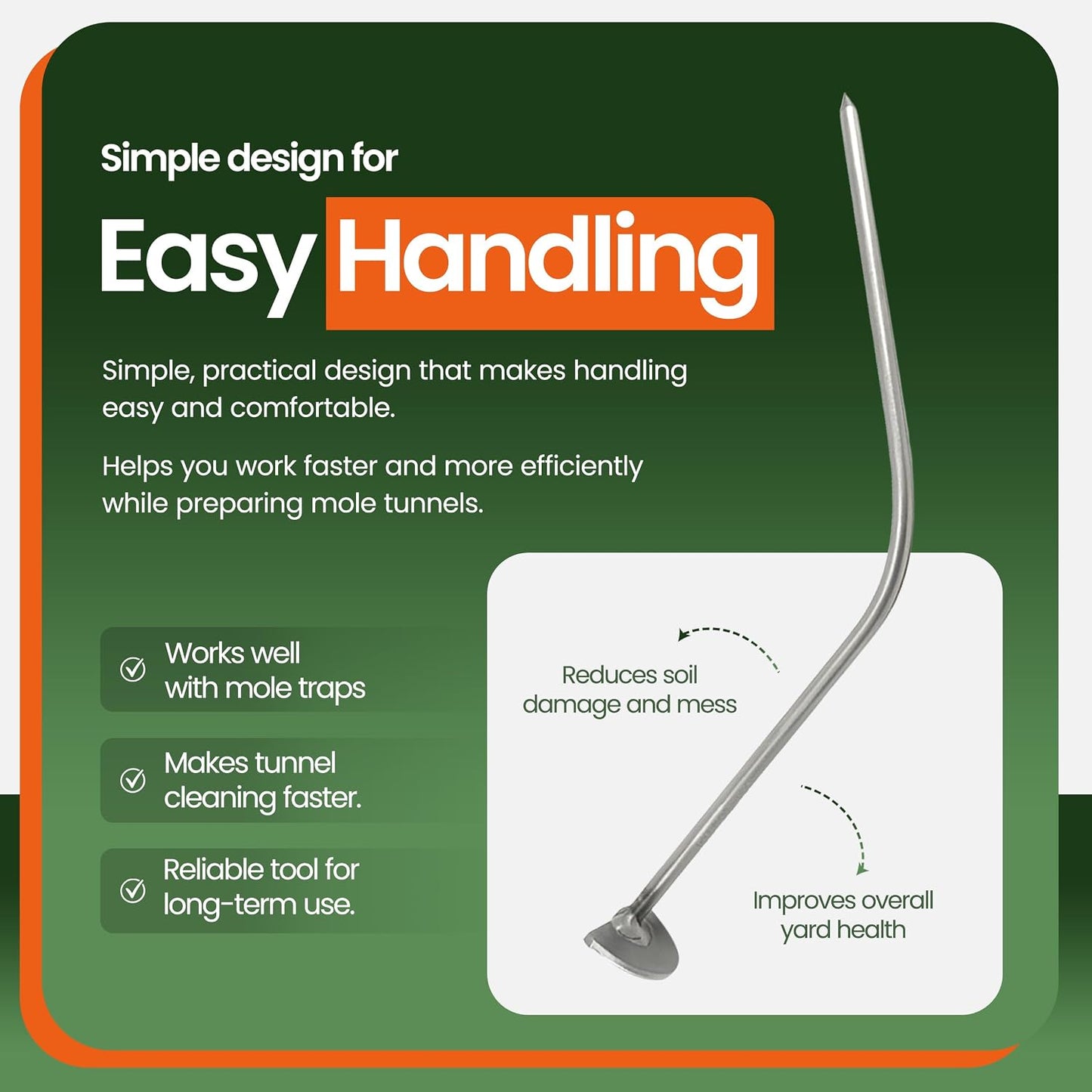 Probe and Tunnel Cleaning Tool for Mole Trapping