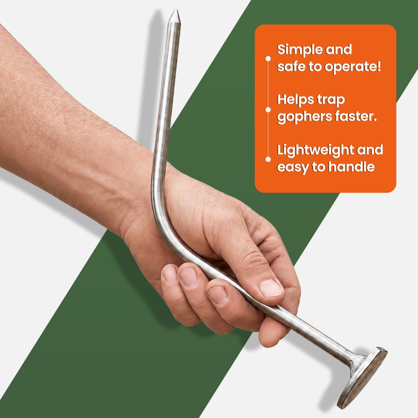Probe and Tunnel Cleaning Tool for Mole Trapping