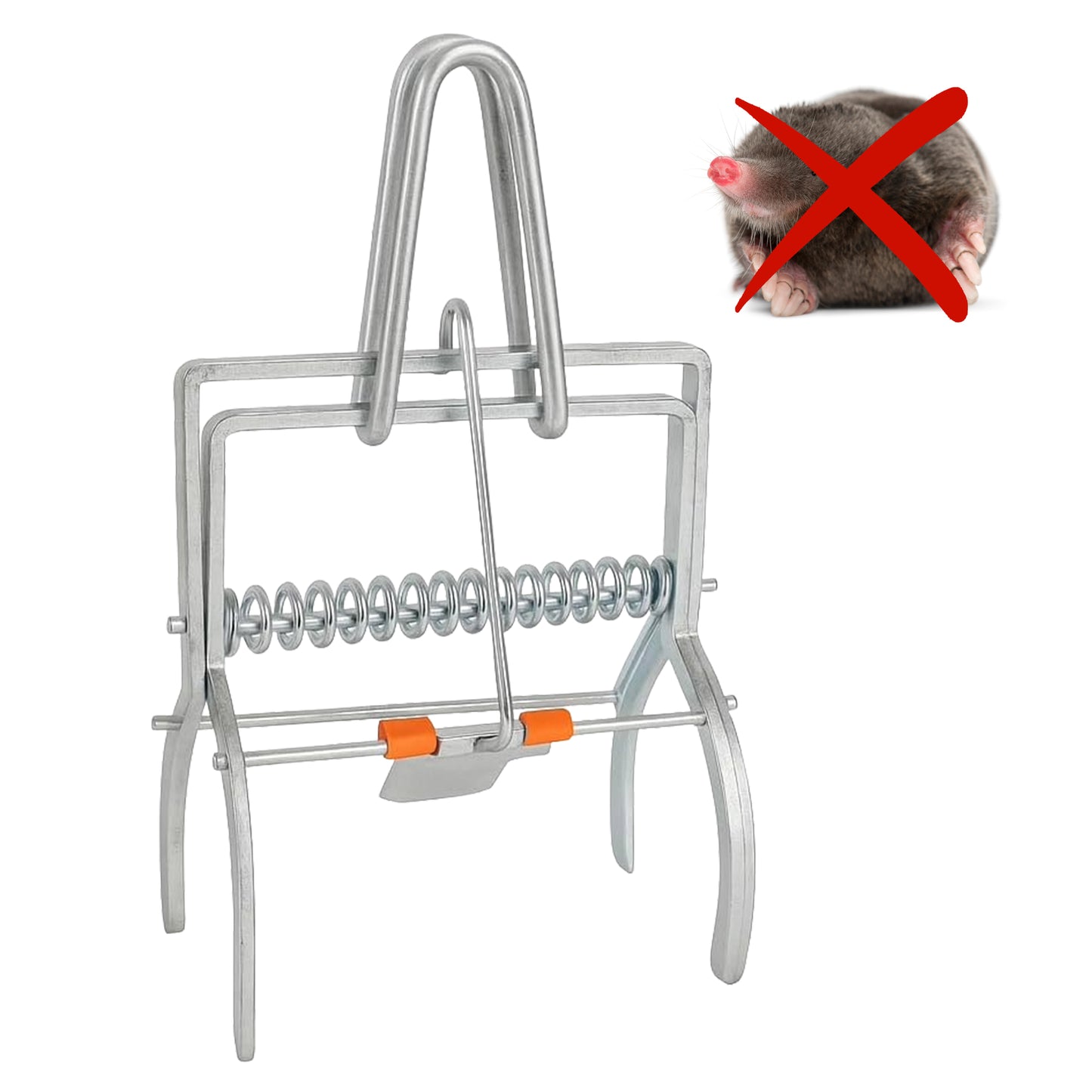 Mole Master- Professional-Grade Galvanized Steel Mole Trap