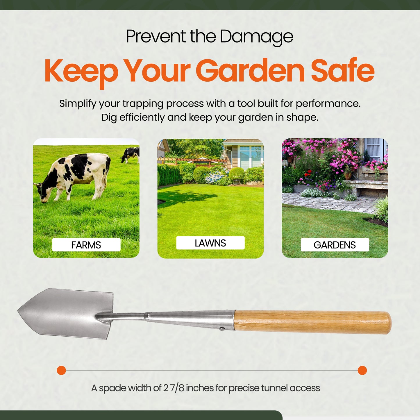 Trappers Trowel for Gopher Trapping