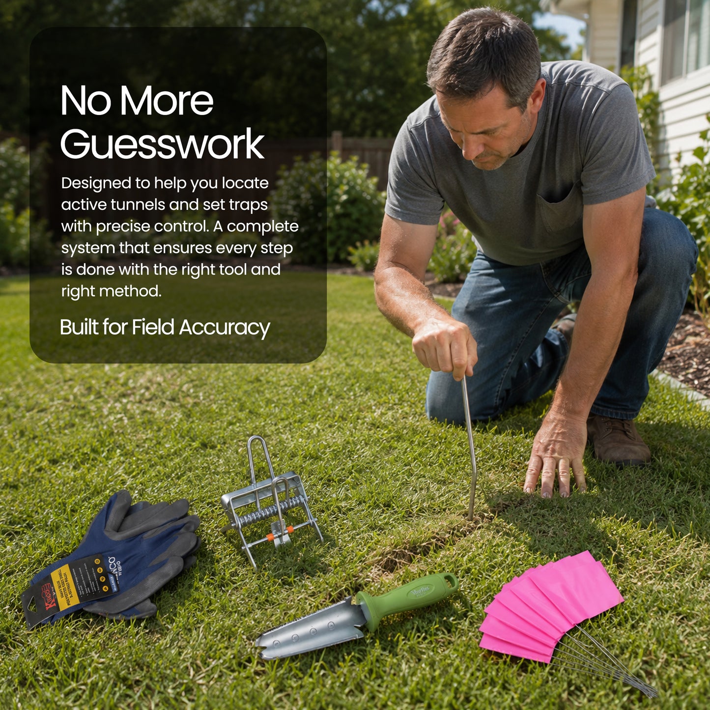 Complete Mole Trapping Kit featuring Worlds Best Mole Traps