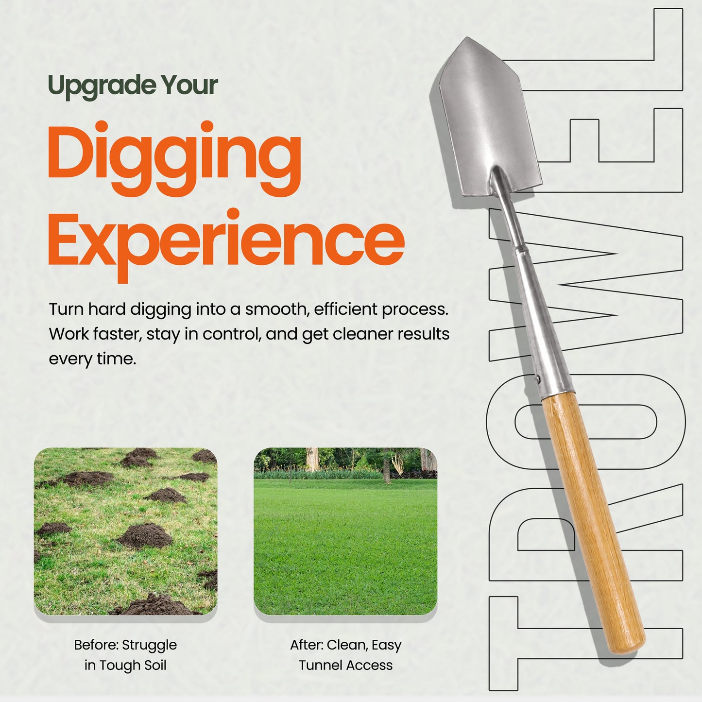 Trappers Trowel for Gopher Trapping