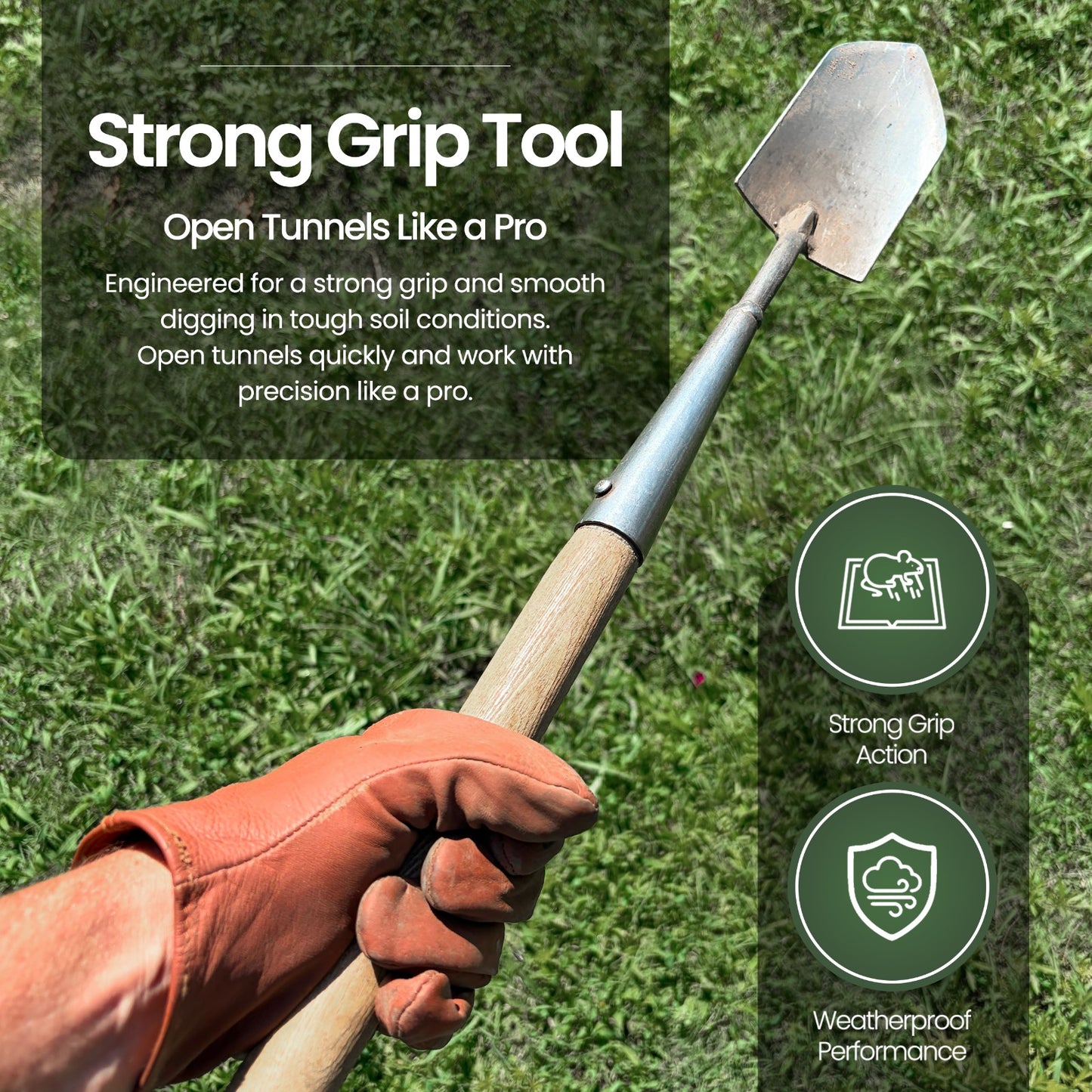 Trappers Trowel for Gopher Trapping